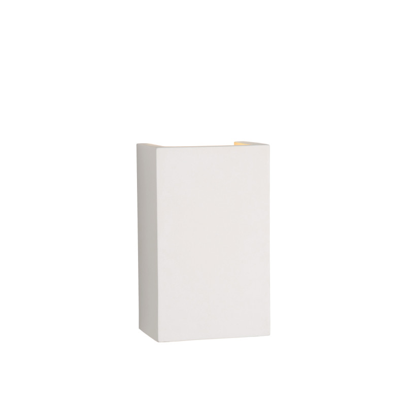 Applique Gipsy rectangulaire blanche 11 x 7 x 18 cm G9 40 W LUCIDE