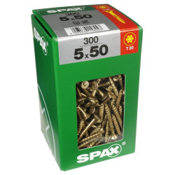 Vis universelle Torx 5x50mm SPAX – Lot de 300 pièces | SPAX