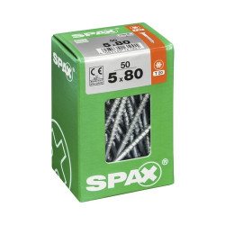 Vis universelle Torx 5x80mm SPAX – Lot de 50 | SPAX
