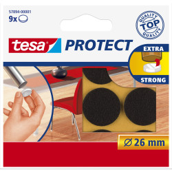 Patin en feutre Protect brun Ø 26 mm 9 pièces TESA