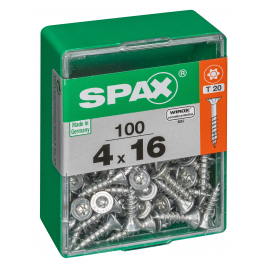 Vis universelle Torx 4 x 16 mm 100 pièces SPAX