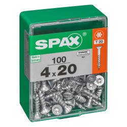Vis universelles Torx 4 x 20 mm SPAX – Lot de 100 pièces | SPAX