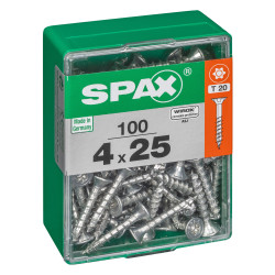 Vis universelle Torx 4x25mm SPAX – Lot 100 pièces | SPAX