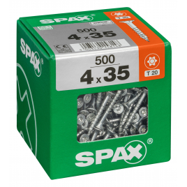 Vis universelle Torx 4 x 35 mm 500 pièces SPAX