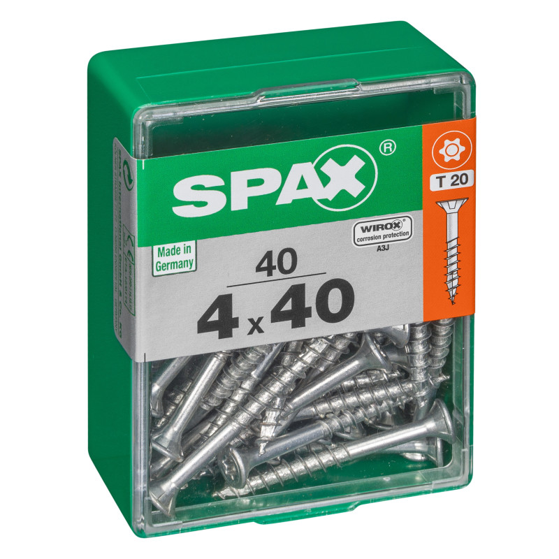 Vis universelle Torx 4 x 40 mm 40 pièces SPAX