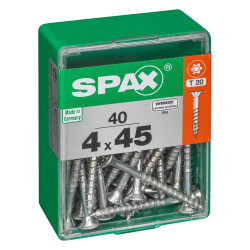 Vis universelle Torx 4x45mm 40 pièces SPAX – Fixation Robuste | SPAX