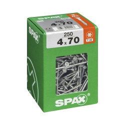 Vis universelle Torx 4x70mm SPAX – Lot 250 pièces | SPAX