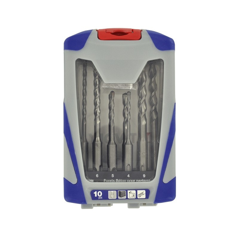 Coffret Forets Béton SDS 10 Pièces – Percement Facile | TIVOLY Coffret Forets Béton SDS 10 Pièces – Percement Facile | TIVOLY
