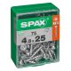 Vis universelle Torx 4,5 x 25 mm 75 pièces SPAX
