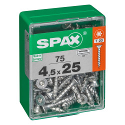 Vis universelle Torx 4,5x25mm SPAX – Lot 75 pièces | SPAX