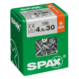 Vis universelle Torx 4,5 x 30 mm 150 pièces SPAX