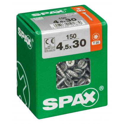 Vis universelle Torx 4,5 x 30 mm 150 pièces SPAX