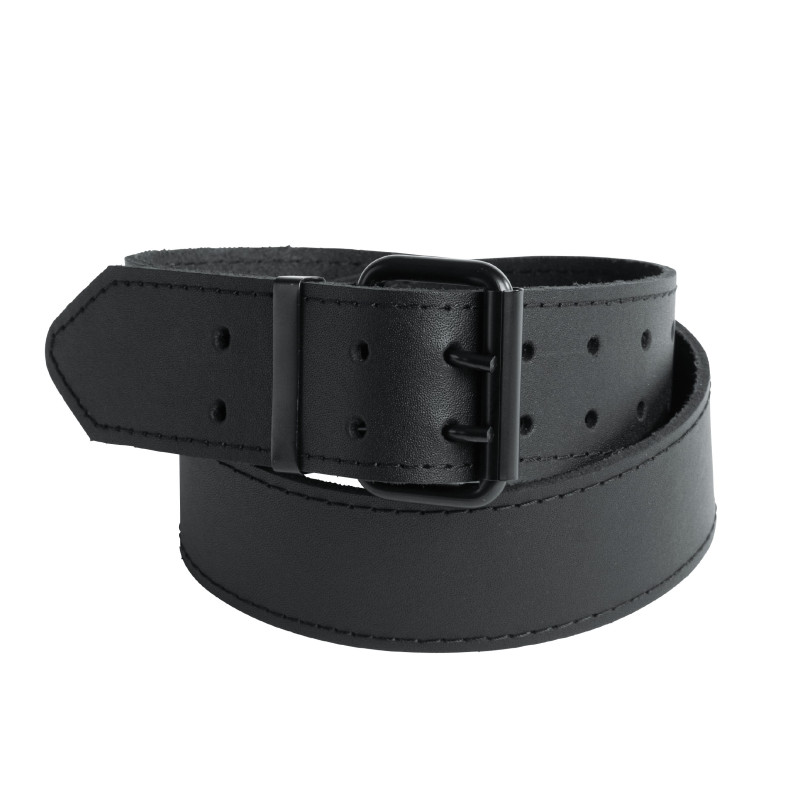 Ceinture noire en cuir 115 cm KWB