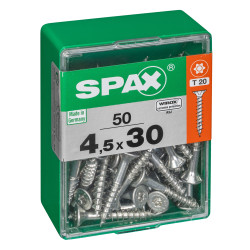 Vis universelle Torx 4,5x30mm 50pcs SPAX – Fixation Fiable | SPAX