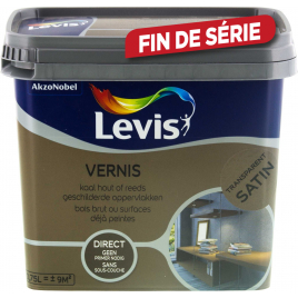 Laque Vernis transparente satinée 0,75 L LEVIS