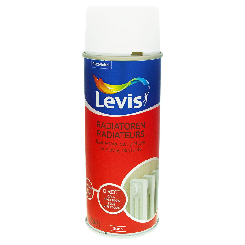 Laque pour radiateur blanche satinée 0,4 L LEVIS