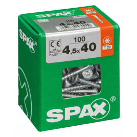 Vis universelle Torx 4,5 x 40 mm 100 pièces SPAX
