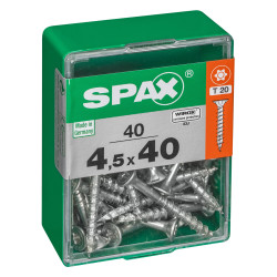 Vis universelle Torx 4,5x40mm SPAX – Lot de 40 pièces | SPAX