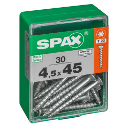 Vis universelle Torx 4,5x45mm SPAX – Lot de 30 pièces | SPAX