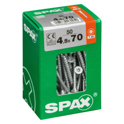 Vis universelle Torx 4,5x70mm SPAX – Lot de 50 pièces | SPAX