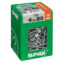 Vis universelle Torx 4,5 x 80 mm 150 pièces SPAX