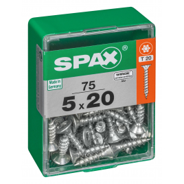 Vis universelle Torx 5 x 20 mm 75 pièces SPAX