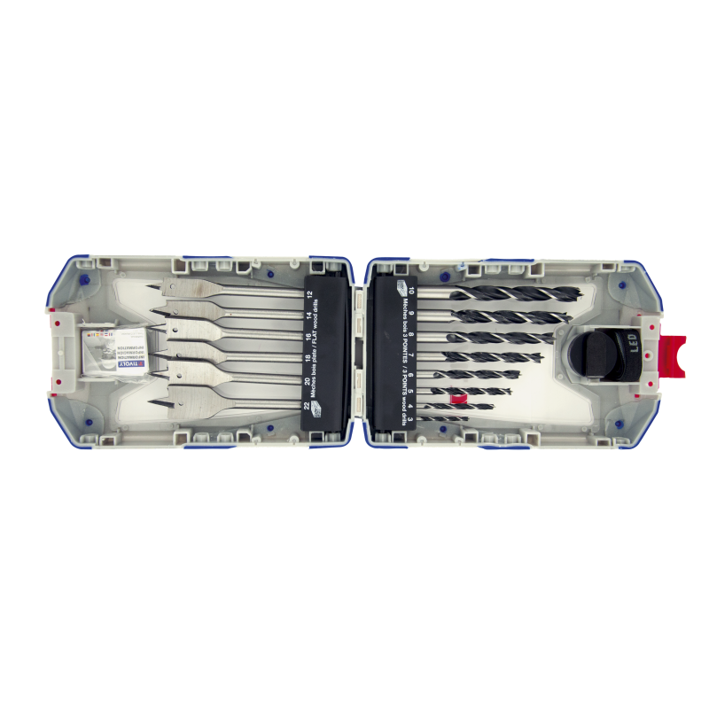 Coffret de forets bois 15 pièces – Percage précis | TIVOLY Coffret de forets bois 15 pièces – Percage précis | TIVOLY