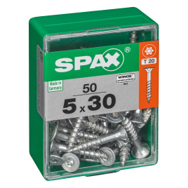 Vis universelle Torx 5 x 30 mm 50 pièces SPAX