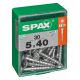 Vis universelle Torx 5 x 40 mm 30 pièces SPAX