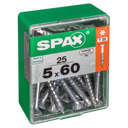 Vis Torx SPAX 5x60mm – Lot de 25 | SPAX
