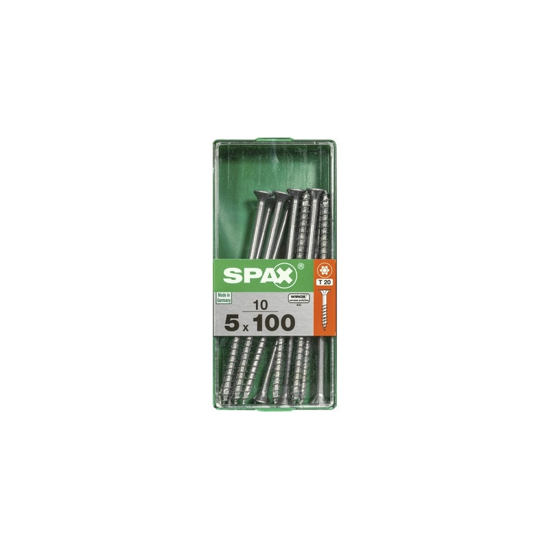 Vis universelle Torx 5 x 100 mm 10 pièces SPAX