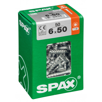 Vis universelle Torx 6 x 50 mm 50 pièces SPAX