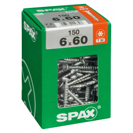 Vis universelle Torx 6 x 60 mm 150 pièces SPAX