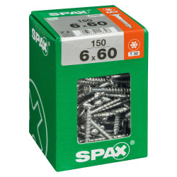 Vis universelles Torx SPAX 6 x 60 mm – Lot de 150 pièces | SPAX
