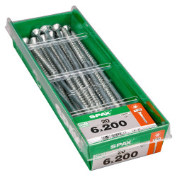Vis universelle Torx SPAX 6x200mm – Lot de 20 pièces | SPAX