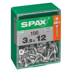Vis universelle Torx 3,5 x 12 mm SPAX – lot de 100 pièces | SPAX
