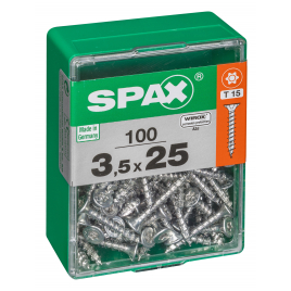 Vis universelle Torx 3,5 x 25 mm 100 pièces SPAX