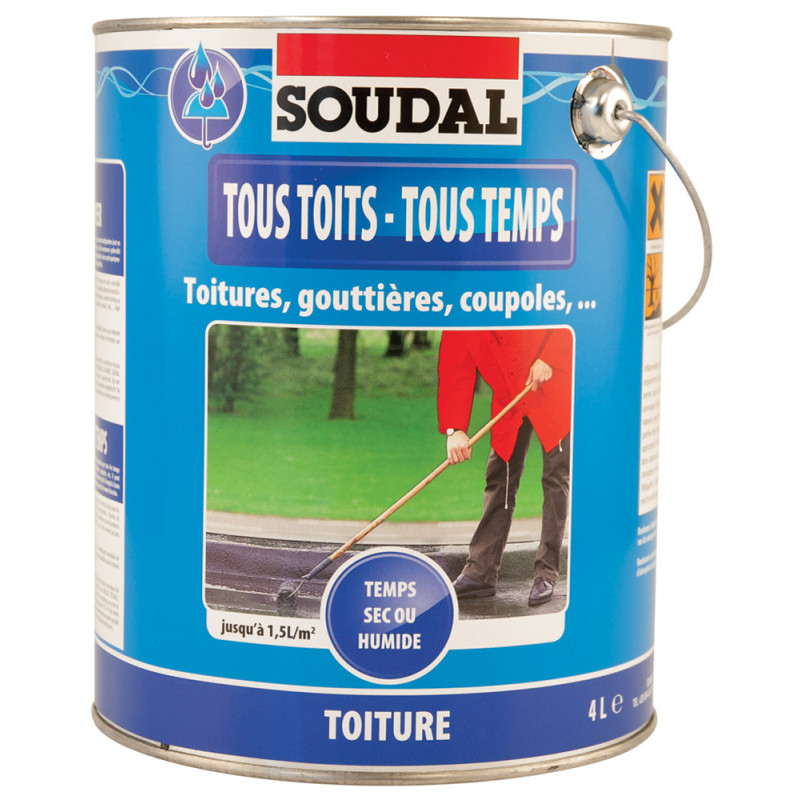 Revêtement Tous Toits Tous Temps noir 4 L SOUDAL