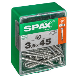 Vis universelle Torx 3,5x45mm SPAX – Lot de 50 pièces | SPAX