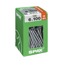 Vis universelle Torx 6x100mm SPAX – Lot 100 pièces | SPAX