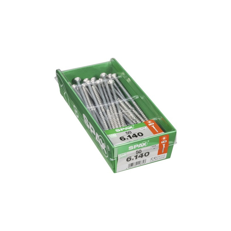 Vis universelle Torx 6 x 140 mm 50 pièces SPAX