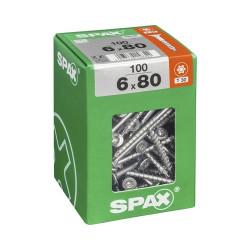 Vis universelle Torx 6x80mm SPAX – Lot 100 pièces | SPAX