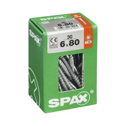 Vis universelle Torx 6x80mm 30 pièces SPAX – Fixation Pro | SPAX