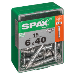 Vis universelle Torx SPAX 6x40mm – Lot de 15 pièces | SPAX