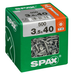 Vis universelle Torx 3,5x40mm 500pcs SPAX – Fixation Solide | SPAX
