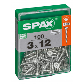 Vis universelle Torx 3 x 12 mm 100 pièces SPAX