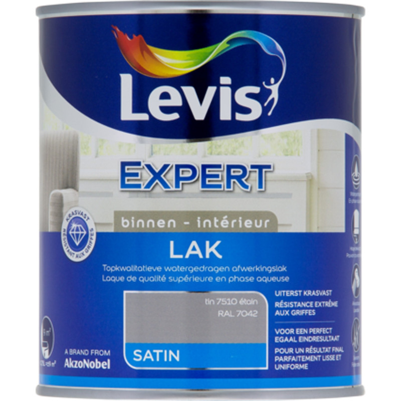 Laque Expert Intérieur étain 0,75 L LEVIS