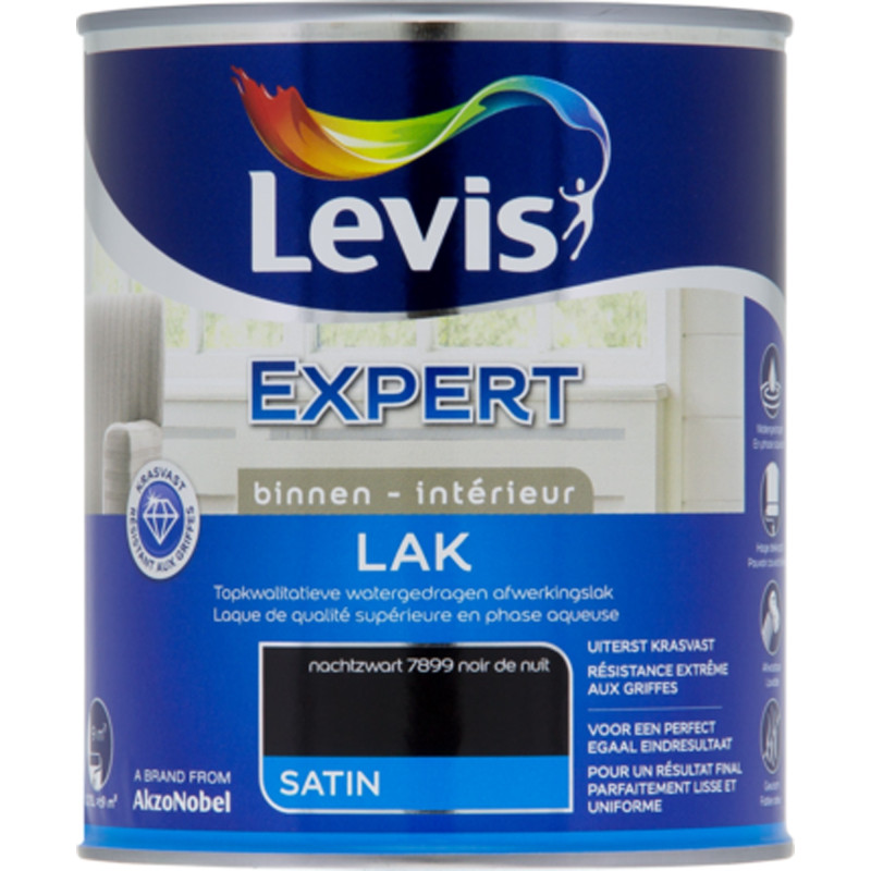 Laque Expert Intérieur noir de nuit 0,75 L LEVIS