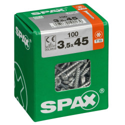Vis universelle Torx 3,5x45mm SPAX – Lot 100 pièces | SPAX