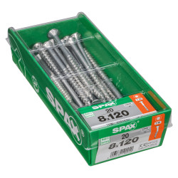 Vis universelle Torx 8x120mm SPAX – Lot de 20 pièces | SPAX